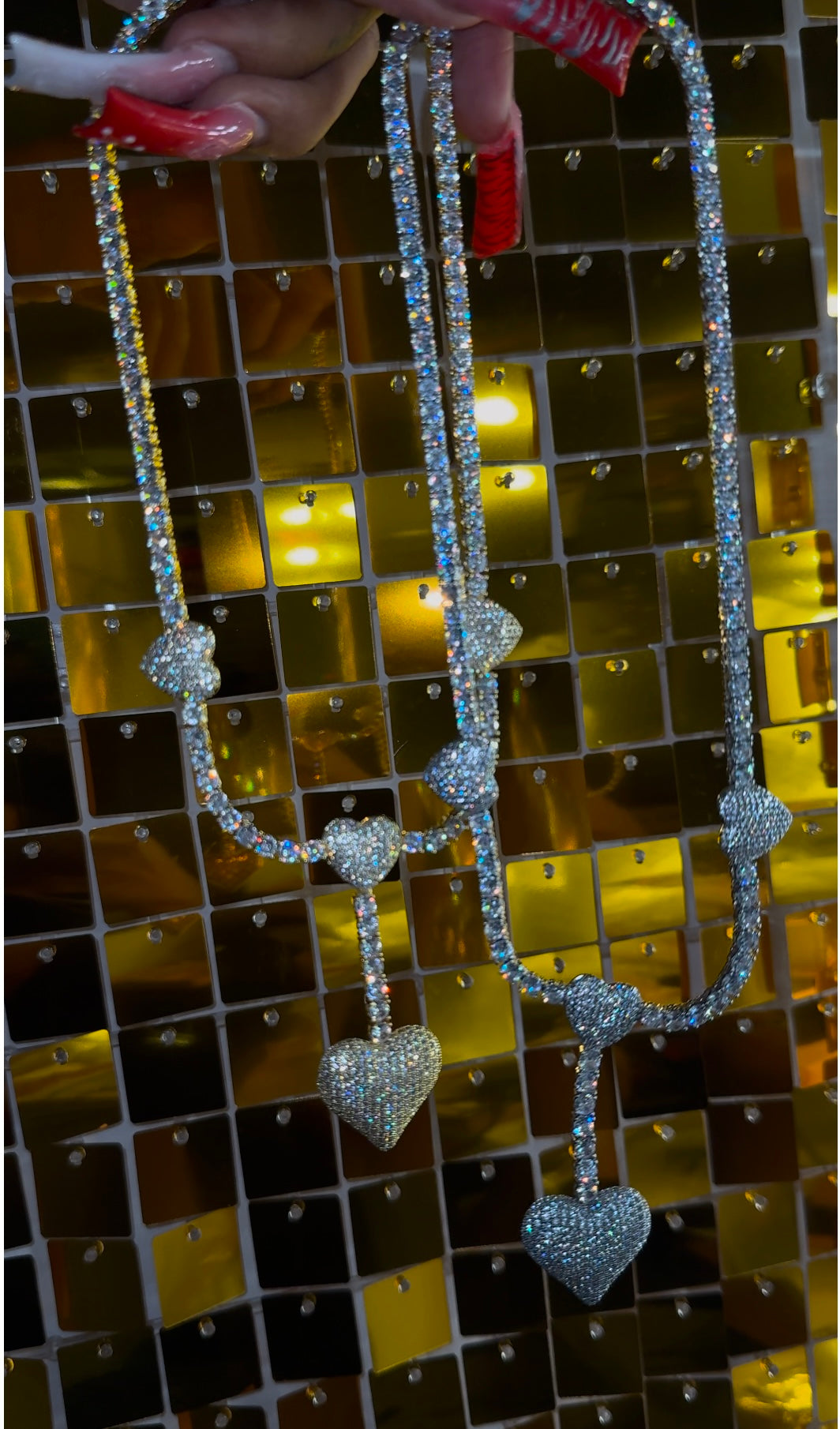 Love hearted tennis chain
