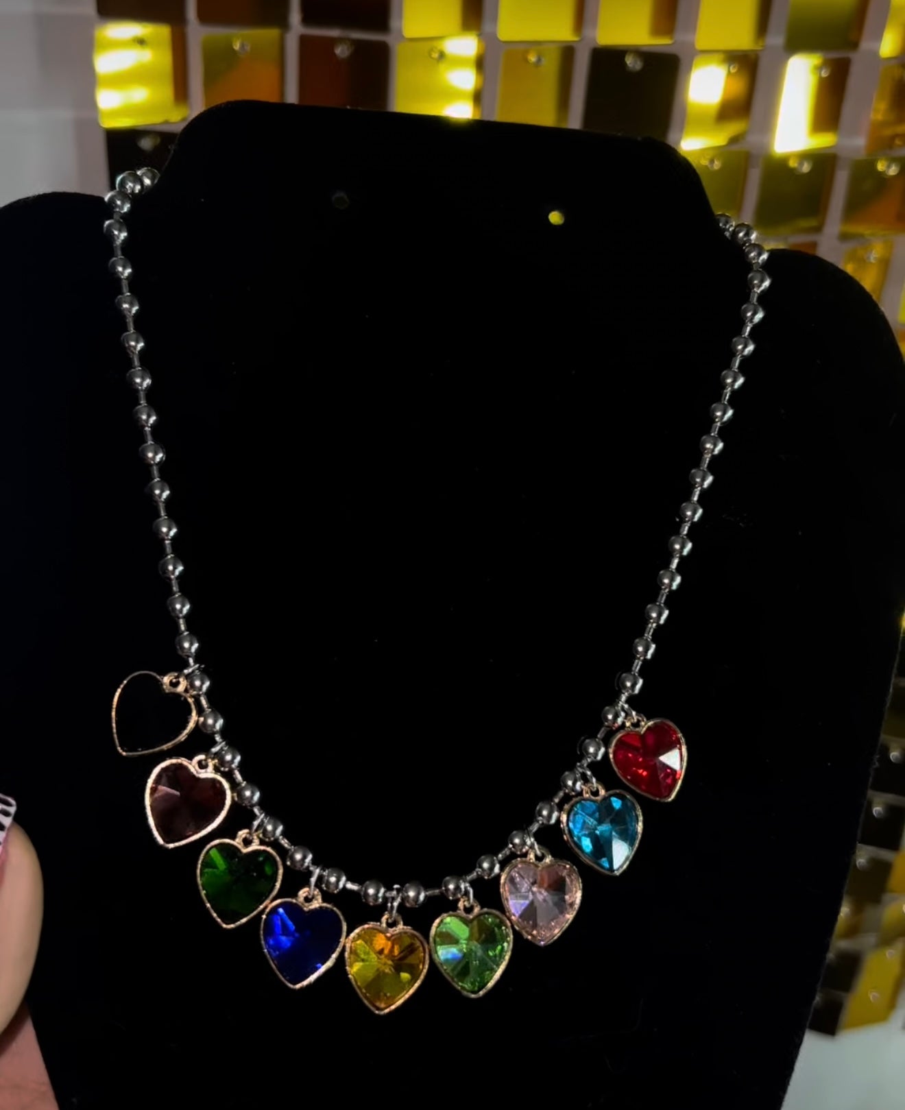 Colorful heart necklace