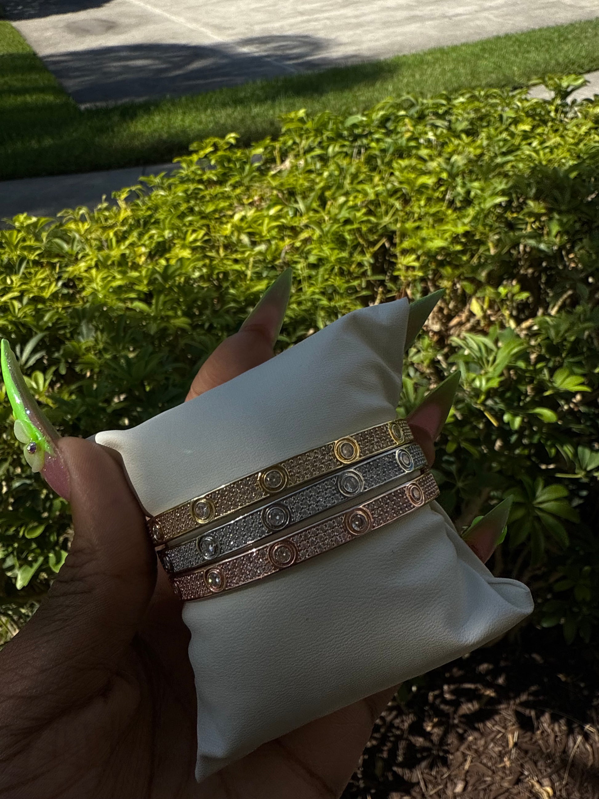 Diamond eternity bangle