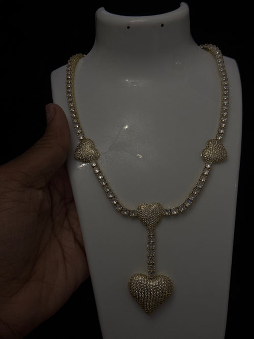 4 heart necklace