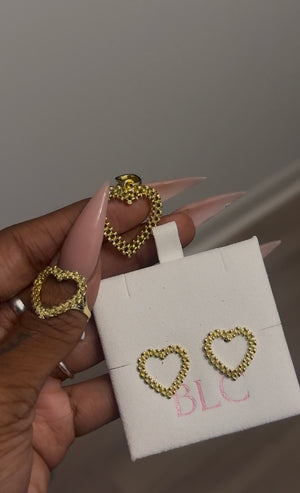 Heart Rolex earrings