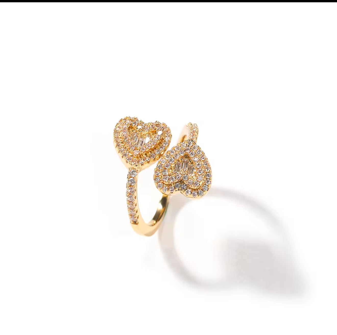 Heart one size fit all ring