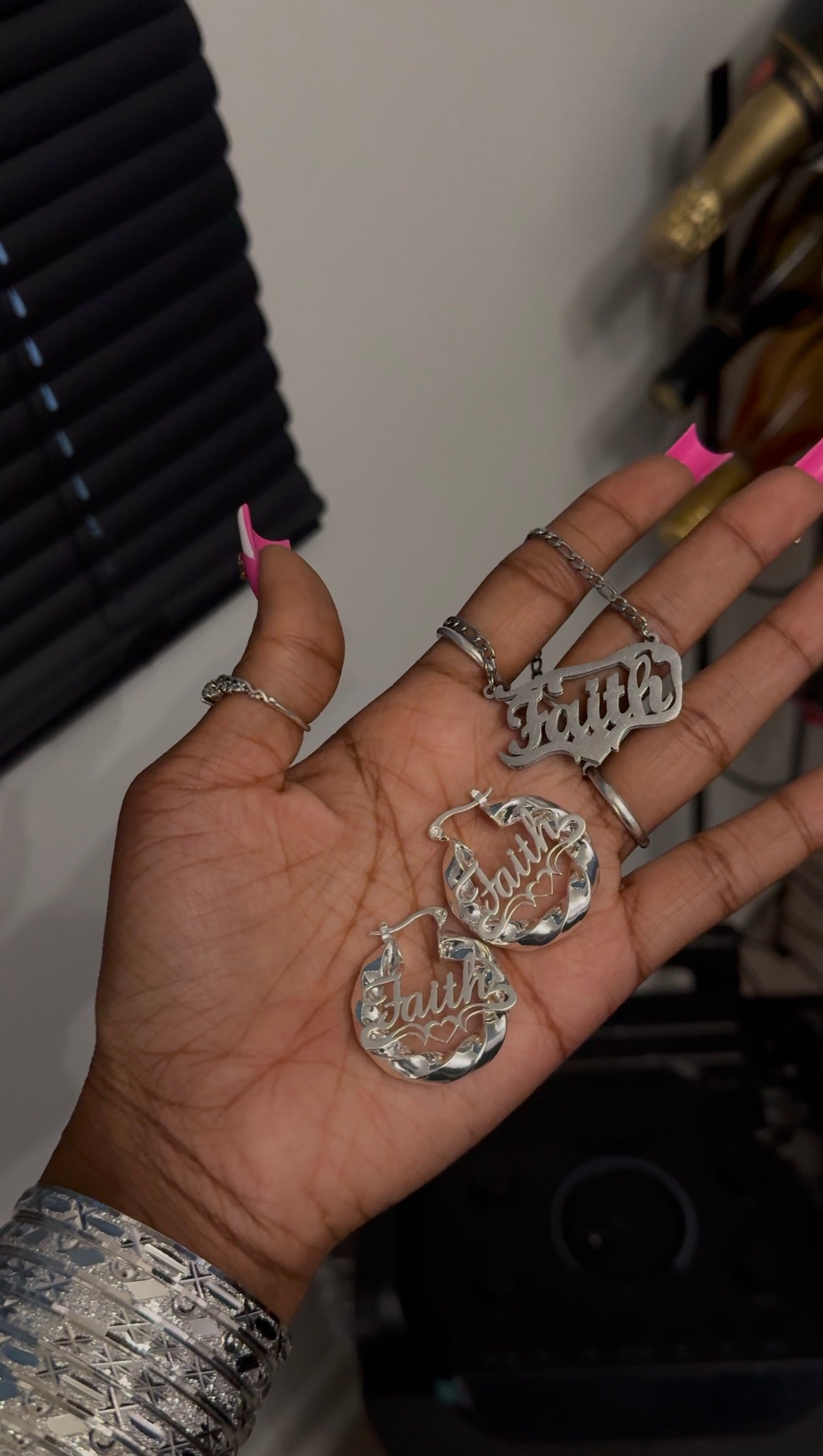 Custom necklace & earrings