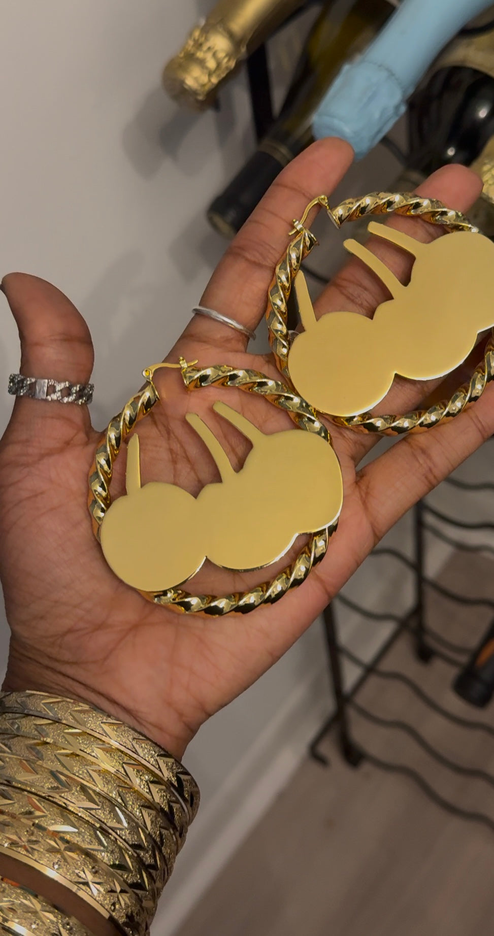 Cherry blossom custom hoops