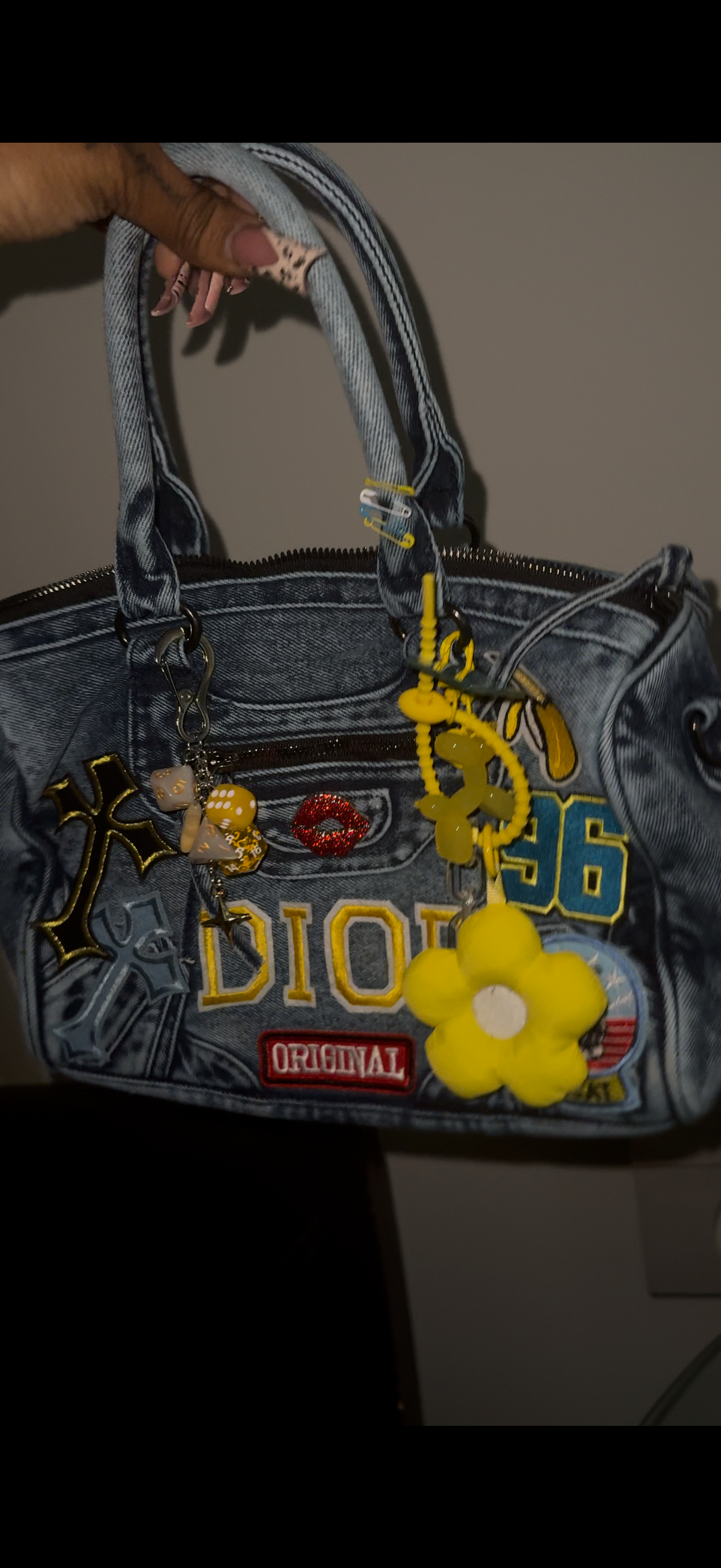 Dior yellow custom bag