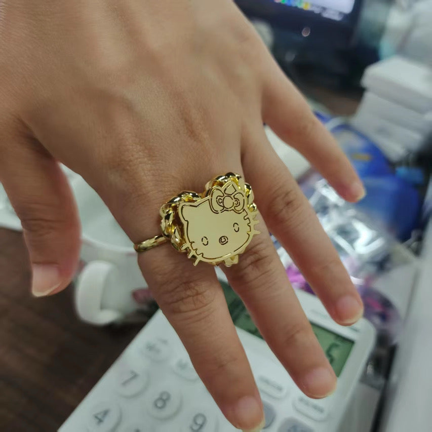 Hello kitty heart ring