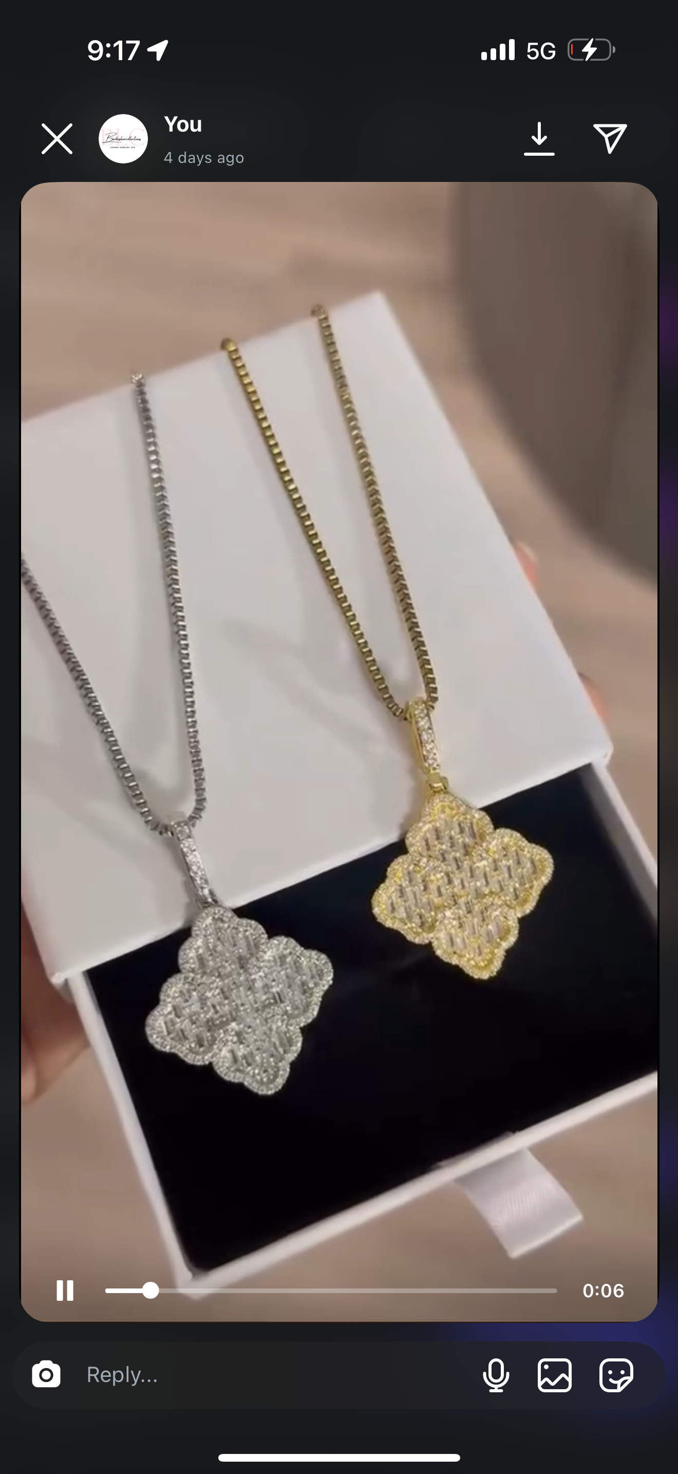 Diamond clover necklace