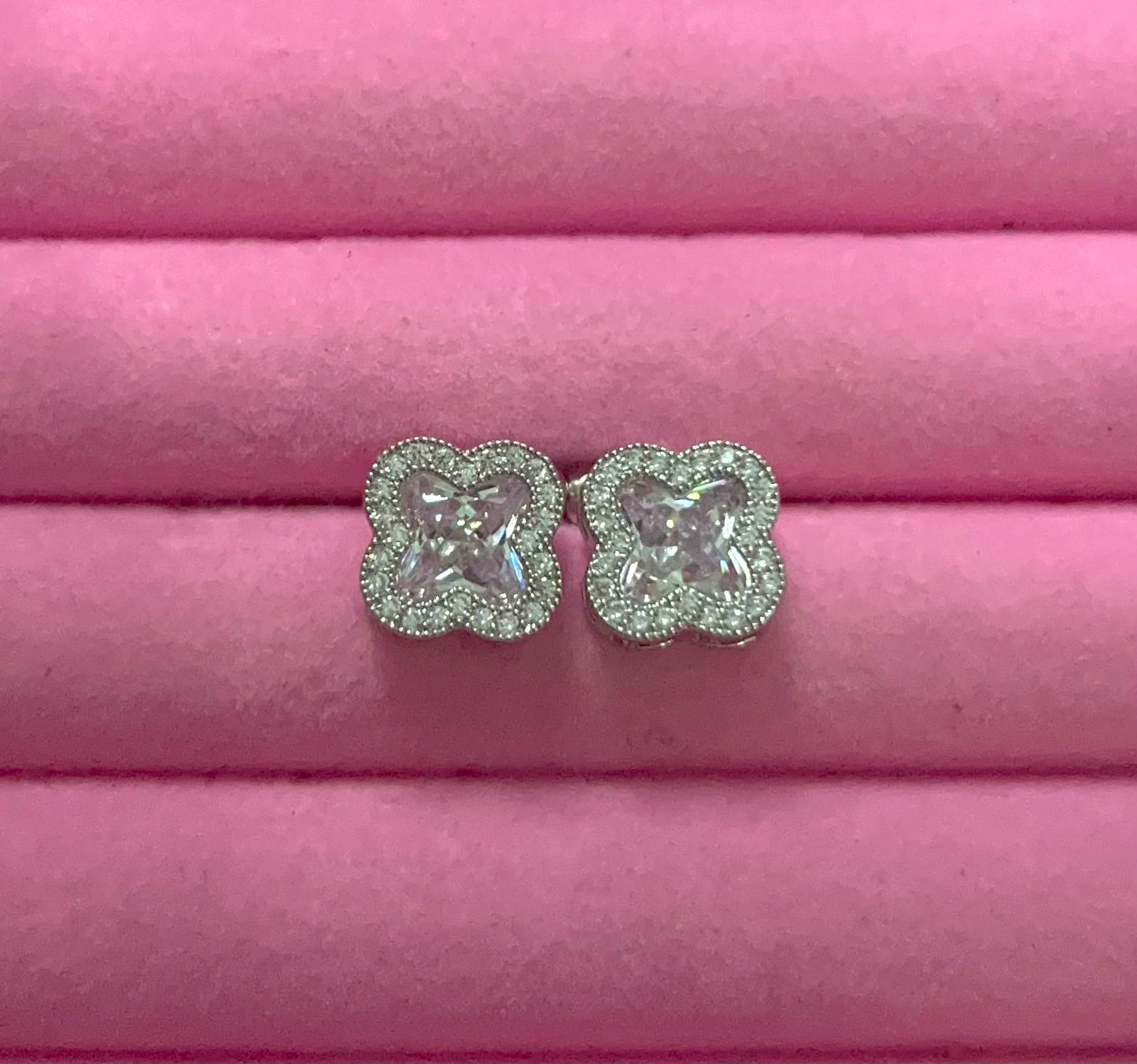 Diamond Clover Earrings