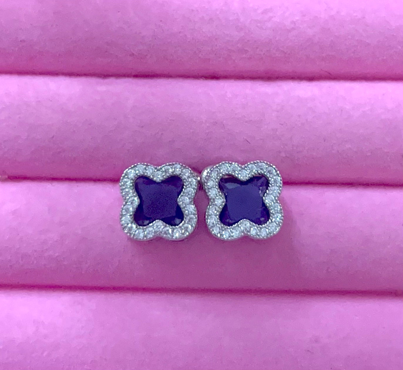 Diamond Clover Earrings