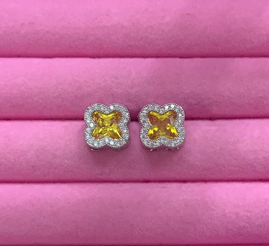 Diamond Clover Earrings